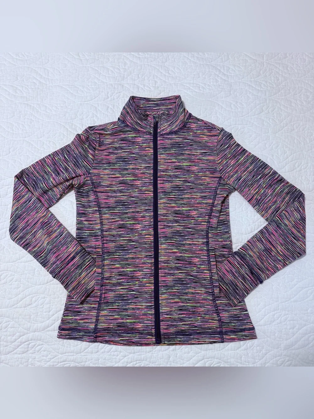 IDEOLOGY Kids Multicolor Full Zip Up Jacket Pink Purple Size Medium